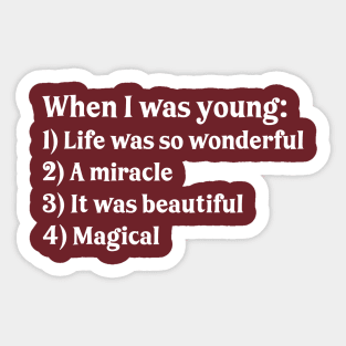 Logical song (when I was young) Sticker